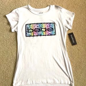 Bebe White Stretchy Tee - Medium